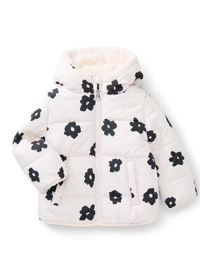 Super cute Black Floral Print- Girls Coat/ Jacket- Sz 2T- Jessica Simpson